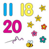 1-20 Sticker Colouring Books (5 pack)