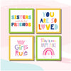 Girls Rule | Framed Wall Art (Set of 4)