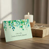 Personalised Gift Notecards | Green Watercolor Leaves