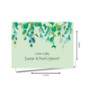 Personalised Gift Notecards | Green Watercolor Leaves