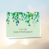 Personalised Gift Notecards | Green Watercolor Leaves