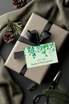 Personalised Gift Tags | Green Watercolour Leaves