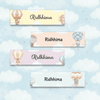 Personalised Name Labels | Hot Air Balloon