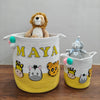 Jute Cotton Storage Basket | Lemon Roar