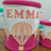 Jute Cotton Storage Basket with Lid | Rosy Skies