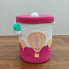 Jute Cotton Storage Basket with Lid | Rosy Skies