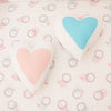 Peach Heart Shape Personalised Cushion