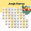 Round waterproof name labels - Jungle Express