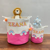 Jute Cotton Storage Basket | Elephant's Magical Rainbow