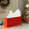 24 Days Deer On Roof Block Shaped Wooden Advent Calendar