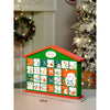 25 Days Green Home Shaped Wooden Advent Calendar