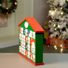 25 Days Green Home Shaped Wooden Advent Calendar
