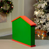25 Days Green Home Shaped Wooden Advent Calendar