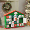 25 Days Green Home Shaped Wooden Advent Calendar
