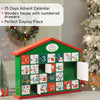 25 Days Green Home Shaped Wooden Advent Calendar