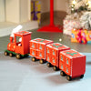 24 Days Red Bogie Train Shaped Wooden Advent Calendar