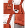 3D Brown Bear Hanging Legs Dungaree With Tshirt