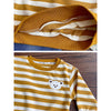 Mustard Madted Dungaree With Stripes T-Shirt