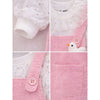 Pastel Pink Duck Dungaree With Frill T-Shirt And Matching Sling Bag