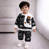 Black & White Dotted Teddy 2Pcs Tracksuit Set