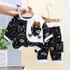 Black & White Dotted Teddy 2Pcs Tracksuit Set