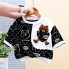 Black & White Dotted Teddy 2Pcs Tracksuit Set