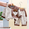 Cream & Brown Dotted Teddy 2Pcs Tracksuit Set