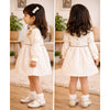 Cream Quilted Pinafore Dress With Inner Top