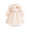 Cream Quilted Pinafore Dress With Inner Top