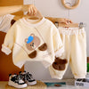 Ivory Bear 3D Legs 2Pcs, Fleece Winter Tracksuit
