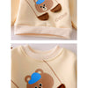 Ivory Bear 3D Legs 2Pcs, Fleece Winter Tracksuit