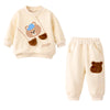 Ivory Bear 3D Legs 2Pcs, Fleece Winter Tracksuit