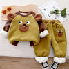 Olive Bear 3Dears 2Pcs Sherpa Winter Tracksuit