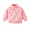 Pink Quilted High Neck Sherpa Winter 2Pcs Set
