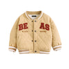3 Pcs Set | Beige Beas Puffer Quilted Jacket, With T-Shirt & Pants