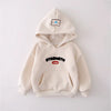 3 Pcs Set | Cream Long Ted Hoodie, Sleeveless Puffer Jacket With Pants