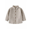 3 Pcs Set | Brown Teddy Vest, Checkered Shirt & Beige Pants