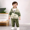 3 Pcs Set | Green Jacket, White T-Shirt & Pants With Sling Bag