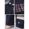 3 Pcs Set | Navy Sleevless Top, T-Shirt &Wide Leg Pants With Sling Bag
