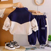3 Pcs Set | Navy & Cream Tracksuit With And Matching Sling Bag
