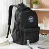 Solid Black Ted Glasses Badge School Backpack