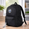 Solid Black Ted Glasses Badge School Backpack