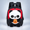 Black & Red Panda Tiny Toddlers Backpack with Removable Soft Toy for nursery and Playgroup