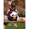 Black & Red Panda Tiny Toddlers Backpack with Removable Soft Toy for nursery and Playgroup