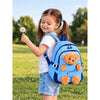 Blue & Brown Teddy Tiny Toddlers Backpack with Removable Soft Toy for nursery and Playgroup