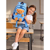 Blue & Brown Teddy Tiny Toddlers Backpack with Removable Soft Toy for nursery and Playgroup