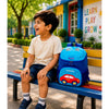 Cobalt Blue & Red Car Soft Neoprene Backpack for Toddlers & Kids, 3yrs to 5yrs