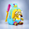 Blue & Yellow Tiger Tiny Toddlers Backpack with Removable Soft Toy for nursery and Playgroup