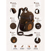 Brown 3D Bear Soft Neoprene Backpack for Toddlers & Kids, 3yrs - 5yrs