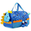 Blue 3D Dino Legs Theme Duffle Bag